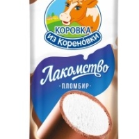 Мороженое КОРОВКА ИЗ КОРЕНОВКИ "Кубанская лакомка" пломбир в шоколадной глазури 90 г 15%