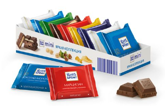Шоколад RITTER SPORT "Mini. Яркая коллекция" в ассортименте 9х16.67г 16.67 г