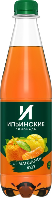 Напиток ИЛЬИНСКИЕ ЛИМОНАДЫ "Мандарин-Юзу" сильногазированный 480 мл