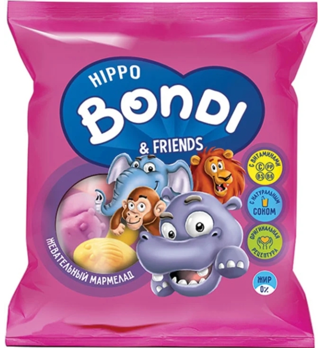 Мармелад жевательный HIPPO BONDI&FRIENDS c витаминами 100 г