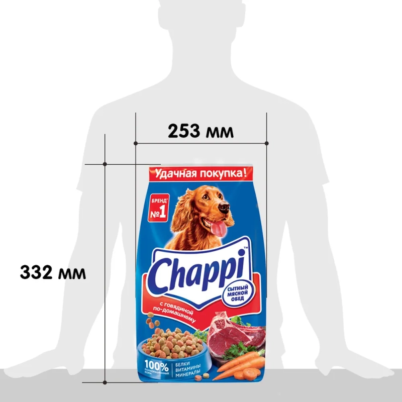 CHAPPI "Сытный мясной обед" по-домашнему с говядиной 2.5 кг