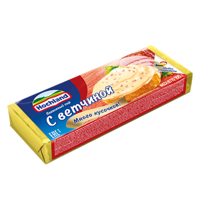Сыр HOCHLAND плавленый с ветчиной 100 г 35%