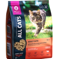 ALL CATS корм сухой д/взр. кош. с говядиной, 350 г
