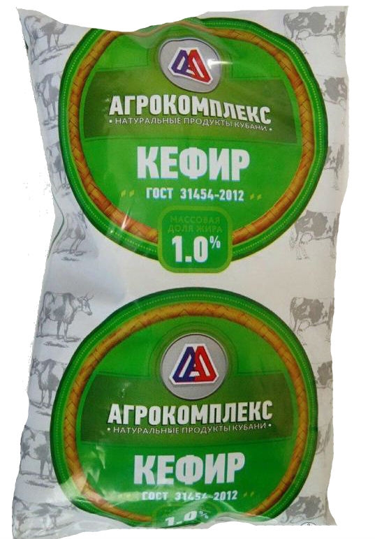 Кефир АГРОКОМПЛЕКС 900 мл 1% ПЭТ