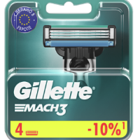 Кассета сменная GILLETTE "Mach3" 4 шт.