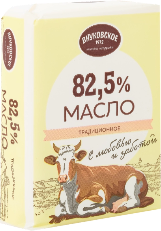 Масло сливочное ВНУКОВСКОЕ "Традиционное" 180 г 82,5%