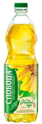 Масло подсолнечное СЛОБОДА рафинированное 1 л