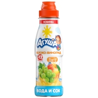 Напиток сокосодержащий АГУША "Вода и сок" яблоко-виноград с 12 месяцев 300 мл