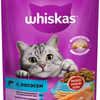 WHISKAS подушечки с нежным паштетом "Аппетитный обед с лососем" 350 г