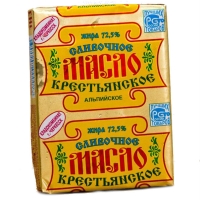 Масло сливочное "Крестьянское" 170 г 72,5%
