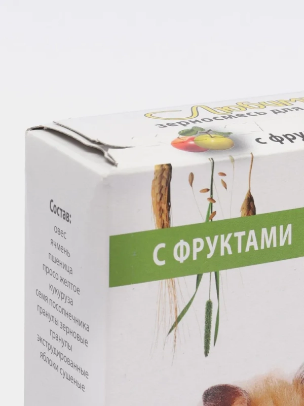 Зерносмесь ЛЮБИМЧИК с фруктами для хомяков 400 г