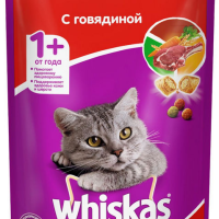 WHISKAS подушечки паштет с говядиной 350 г