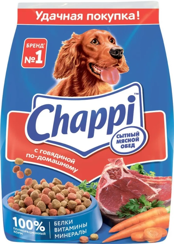 CHAPPI "Сытный мясной обед" по-домашнему с говядиной 600 г