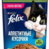 PURINA "Felix. Аппетитные кусочки" кролик в желе 75 г