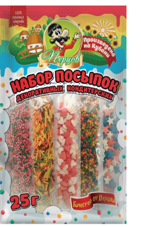 Посыпка кондитерская ПЕРЦОВ 5 видов 25 г
