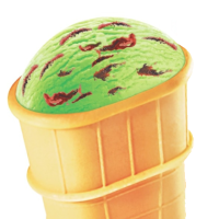 Мороженое СЛАВИЦА "Фисташка" с брусничным топингом в плоском вафельном стаканчике 90 г