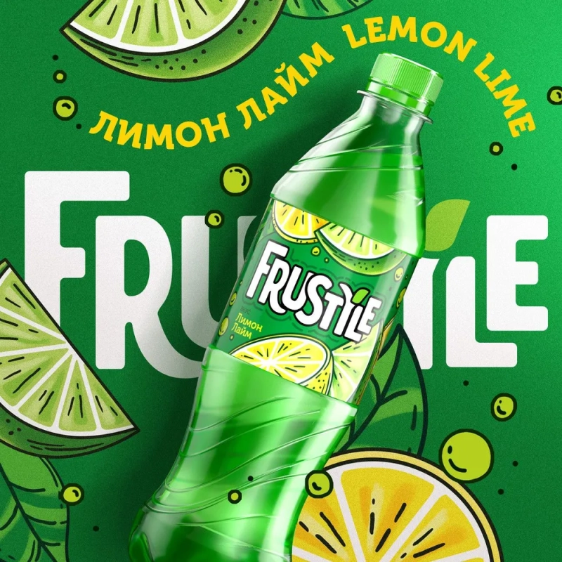 Напиток FRUSTYLE Напиток FRUSTYLE "Лимон-Лайм" сильногазированный 0.5 л