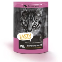 Tasty Tasty корм конс. д/кош. мясное ассорти в желе, пауч, 85 г
