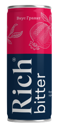 Напиток RICH Напиток RICH "Bitter Гранат" сильногазированный 0.33 л