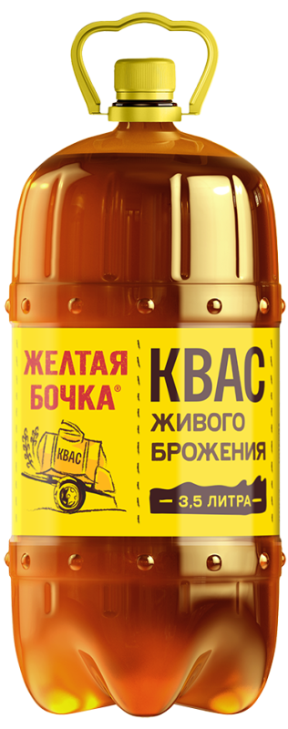 Квас ЖЕЛТАЯ БОЧКА живого брожения 3.5 л Квас ЖЕЛТАЯ БОЧКА живого брожения 3.5 л