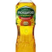 Масло подсолнечное КРАСНОДАРСКОЕ отборное рафинированное 1 л