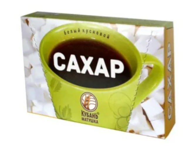 Сахар КУБАНЬ МАТУШКА белый кусковой в кубиках 1 кг