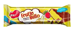 Батончик FRUTTO BELLO суфле со вкусом клубники и банана в шоколадной глазури 35 г