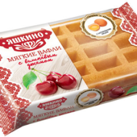 Вафли ЯШКИНО мягкие с вишневым джемом 120 г