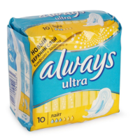 Прокладки гигиенические ALWAYS "Ultra Light" ароматизированные 10 шт