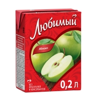 Нектар ЛЮБИМЫЙ яблоко 0.2 л