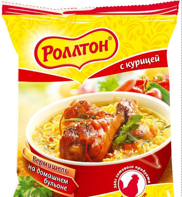 Вермишель РОЛЛТОН с курицей 60 г б/п
