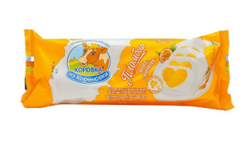 Мороженое КОРОВКА ИЗ КОРЕНОВКИ "Пломбир" манго-маракуйя 400 г 15%