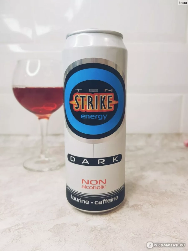 Напиток энергетический TEN STRIKE Dark 0.45 л