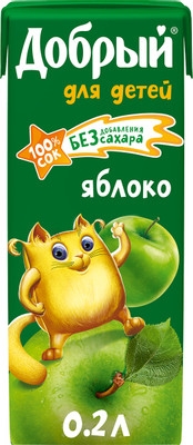 Сок ДОБРЫЙ "Яблоко" 0,2л
