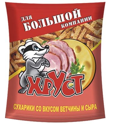 Сухарики ХРУСТ ржано-пшеничные ветчина и сыр 100 г
