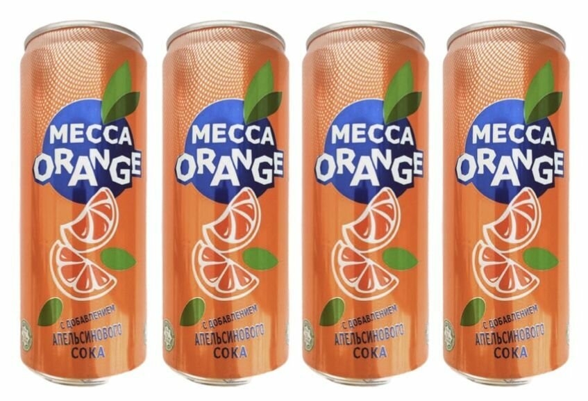 Напиток MECCA Напиток MECCA "Orange" сильногазированный 0.45 л