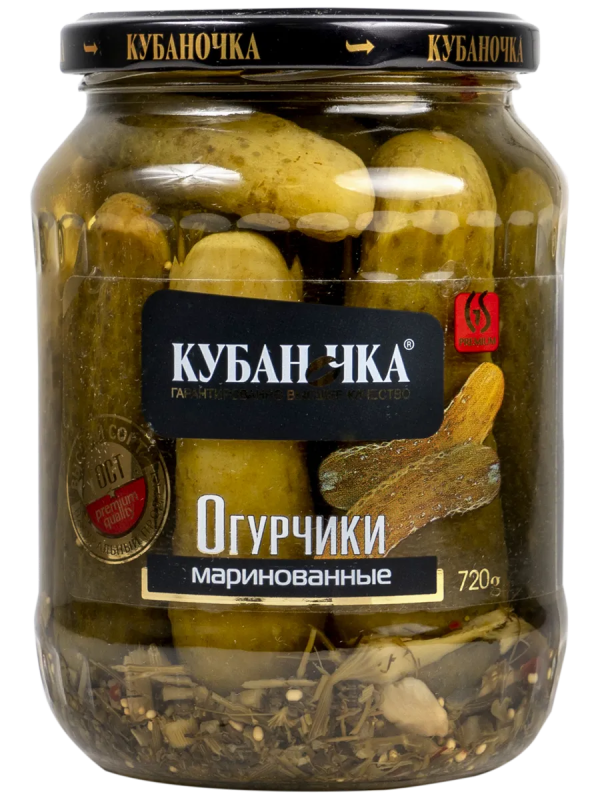 Кубаночка Огурцы маринованные целые ТМ Кубаночка ж/б 2,8 кг ( ЭУ)
