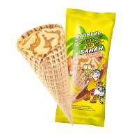 Мороженое БОЛЬШОЙ ПАПА "Пломбир" банановый с соленой карамелью 130 г 12%