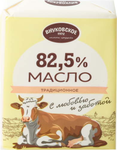 Масло сливочное ВНУКОВСКОЕ "Традиционное" 180 г 82,5%