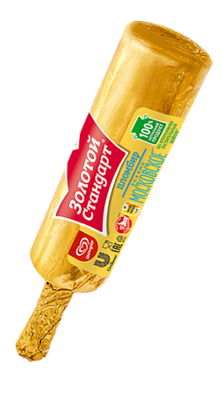 Мороженое ЗОЛОТОЙ СТАНДАРТ "Эскимо Московское" пломбир в шоколадной глазури 80 г