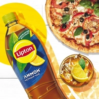 Холодный чай LIPTON чёрный лимон 1 л