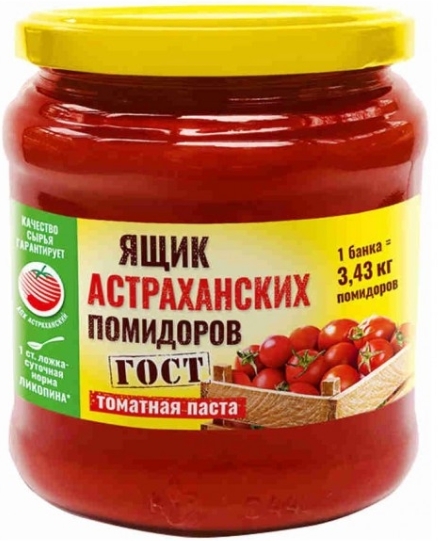 Паста томатная ЯЩИК АСТРАХАНСКИХ ПОМИДОРОВ 740 г