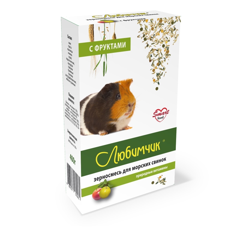 Корм ЛЮБИМЧИК с фруктами для морских свинок 400 г Корм ЛЮБИМЧИК с фруктами для морских свинок 400 г
