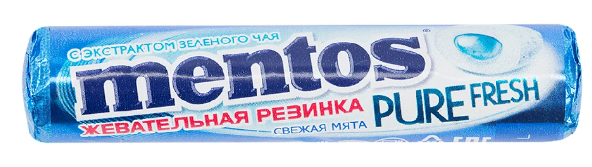 Жевательная резинка MENTOS "Pure fresh" свежая мята 16 г