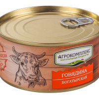 Говядина тушеная АГРОКОМПЛЕКС "Богатырская" 325 г