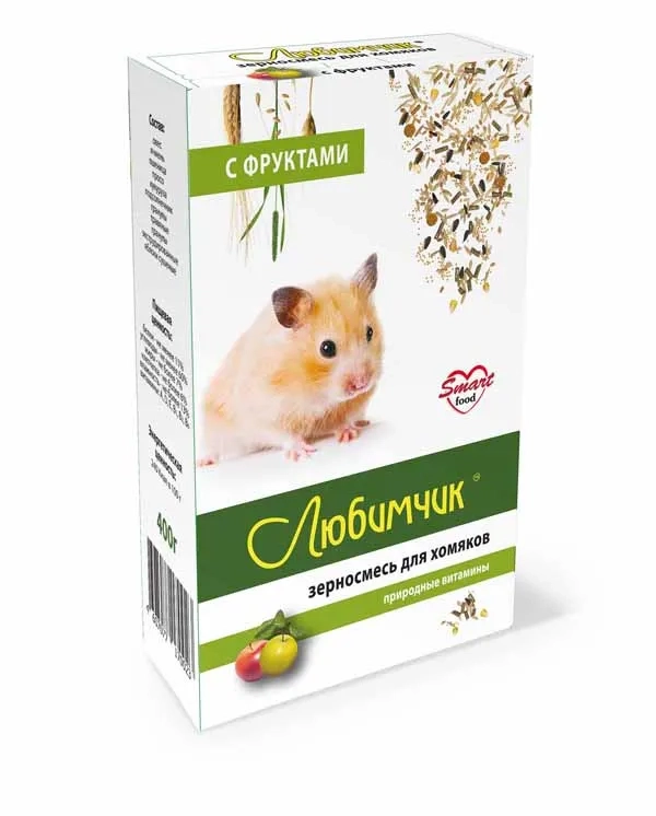 Зерносмесь ЛЮБИМЧИК с фруктами для хомяков 400 г