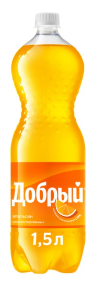 Напиток ДОБРЫЙ Напиток ДОБРЫЙ "Апельсин с витамином С" сильногазированный 1.5 л
