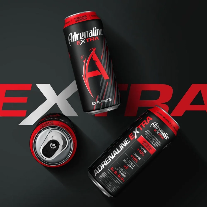 Напиток энергетический ADRENALINE Rush Extra 0.449 л