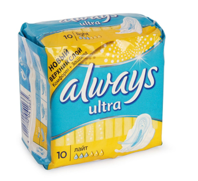 Прокладки гигиенические ALWAYS "Ultra Light" ароматизированные 10 шт