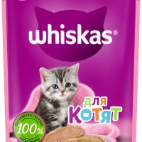 WHISKAS паштет с курицей для котят 75 г